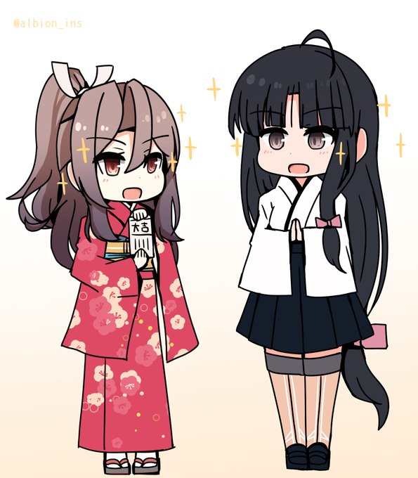 初詣_瑞鳳&祥鳳  #艦これ版深夜の真剣お絵描き60分一本勝負 #艦これ版真剣お絵描き60分一本勝負_20240111