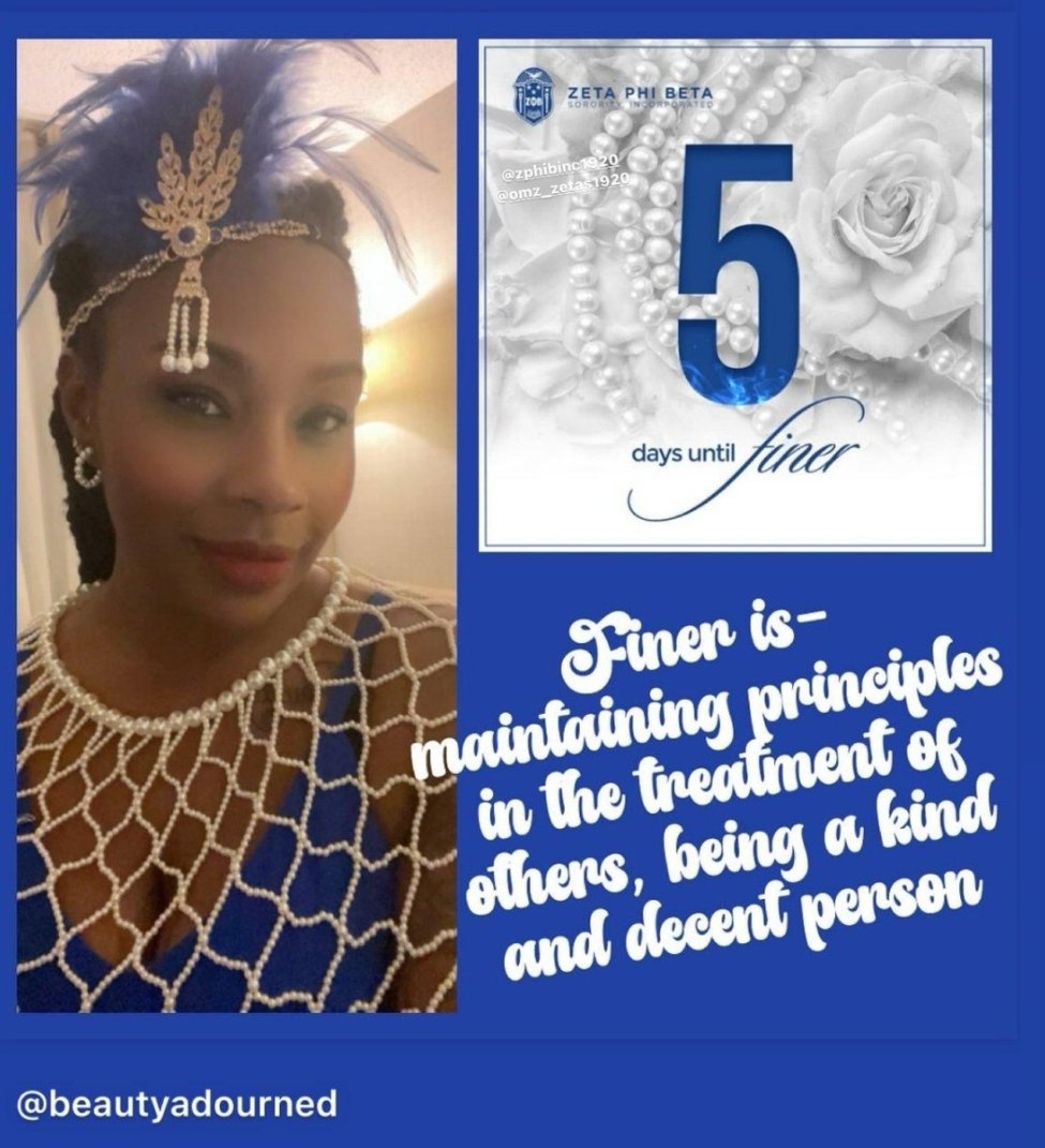 Finer Is As Finer Does🕊

'Finer Is Maintaining Principles In The Treatment Of Others, Being A Kind and Decent Person'

-Soror Alyshia L. McGuire, Esq.

#zphib1920
#zetaphibeta
#finerwomanhood 
#njzetas
#newjerseyzetas