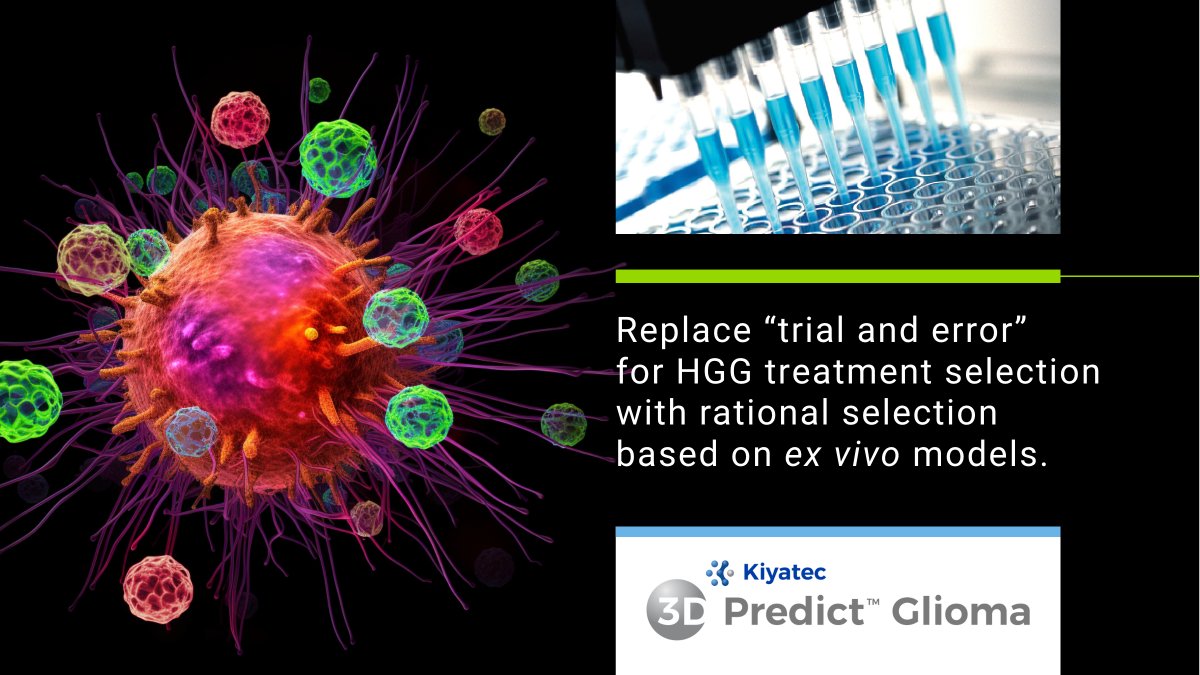 KIYATEC's tweet photo. In high-grade glioma (HGG), #Kiyatec 3D Predict™ accurately predicted therapeutic response rates in >85% cases. Talk to us about ordering it for your HGG patients: info@Kiyatec.com
Source: Shuford S, et al. Neurooncol Adv. 2021;3(1).
#3DPredict https://t.co/Cfj23nIXsi