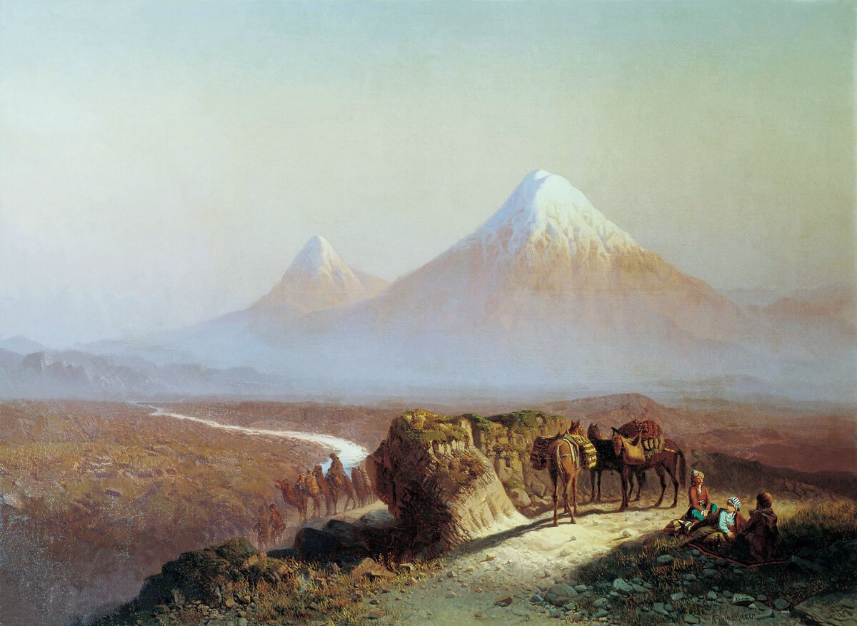 yiihya's tweet photo. Landscapes of the Caucasus by Ilya Zankovsky https://t.co/8qMT9ljjjc
