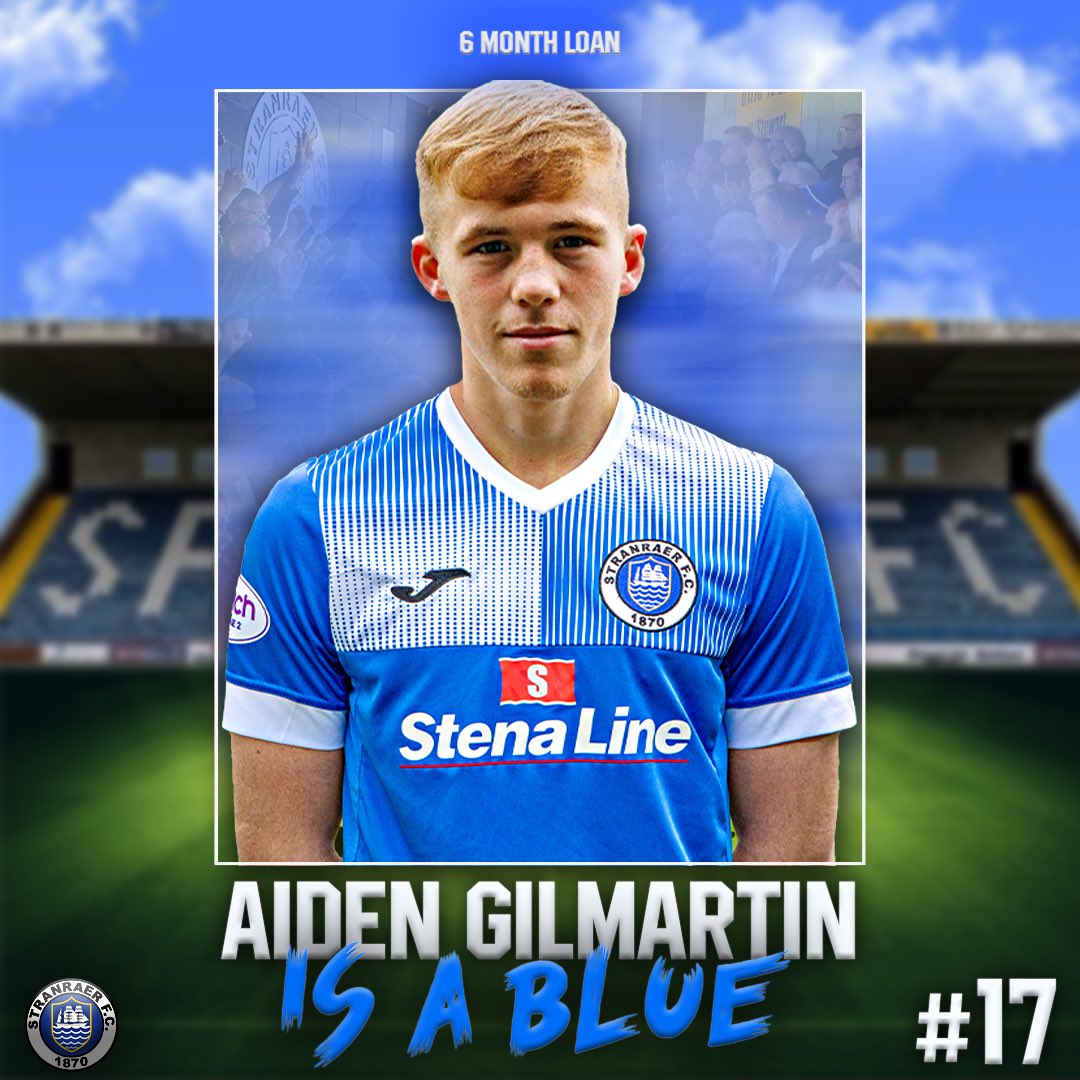 Stranraer FC (@stranraerfc) on Twitter photo We are pleased to announce the signing of 18 year old forward Aiden Gilmartin, who joins on a 6 month loan deal from Premiership side <a href="/saintmirrenfc/">St Mirren FC</a> โ๐ป We are pleased to announce the signing of 18 year old forward Aiden Gilmartin, who joins on a 6 month loan deal from Premiership side <a href="/saintmirrenfc/">St Mirren FC</a> โ๐ป