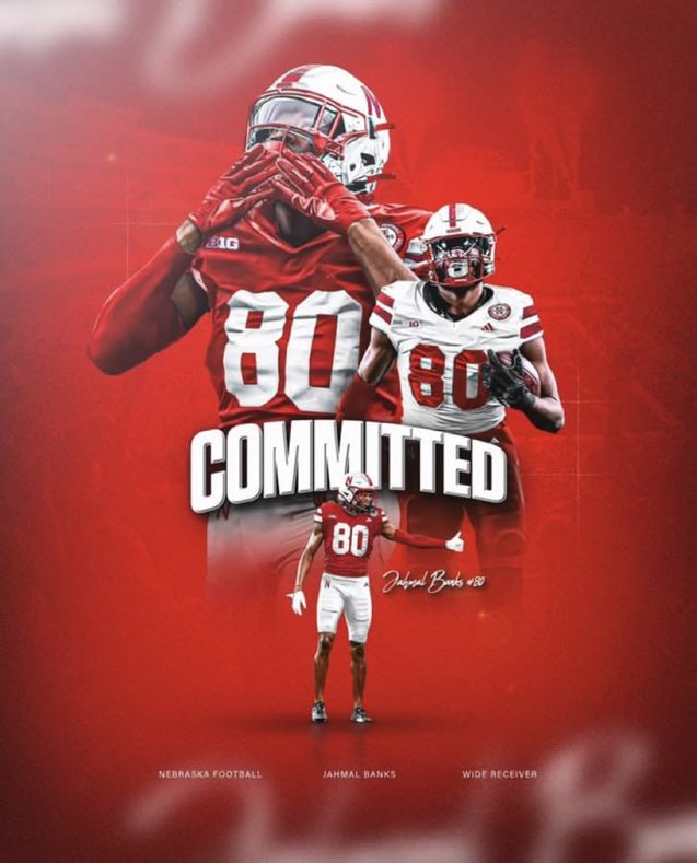 WAKE FOREST WR TRANSFER JAHMAL BANKS HAS COMMITTED TO NEBRASKA

One of the top receivers in the portal 🔥