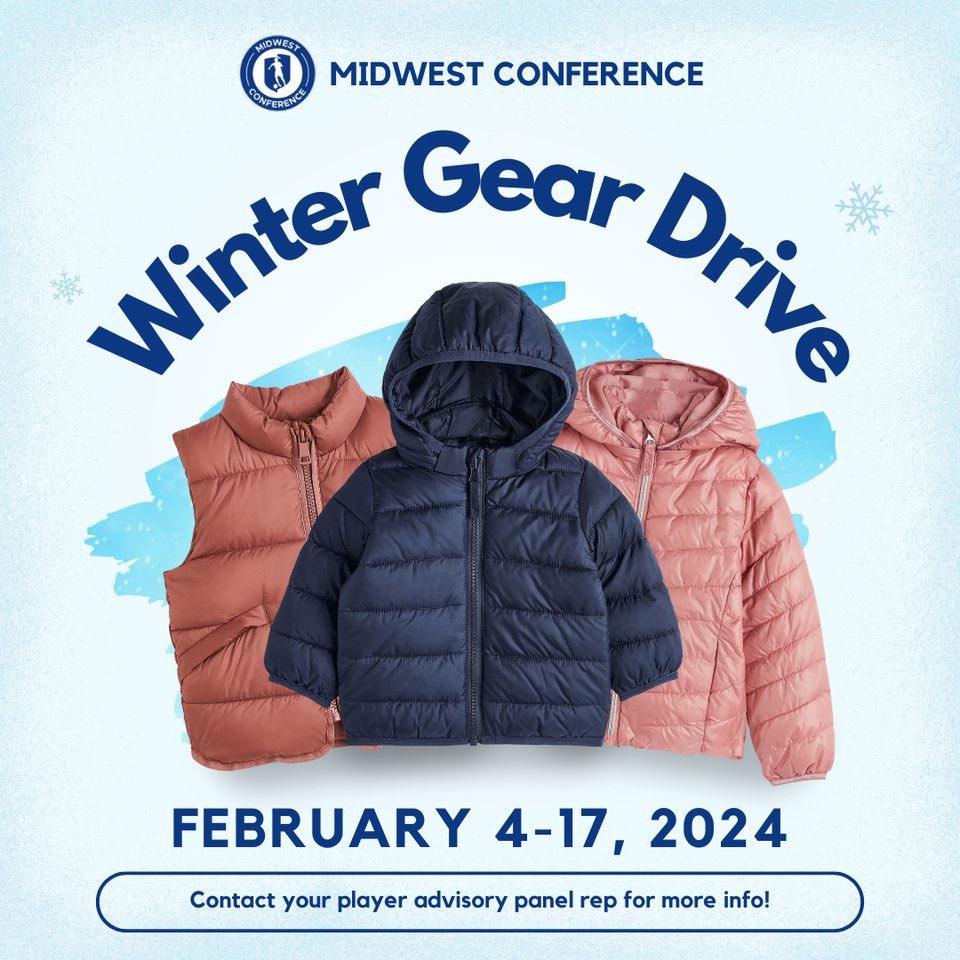 MIDWEST CONFERENCE: Kansas Rush GA! Let’s give back. Drop off your items at the Rush Indoor Facility (623 N Lindenwood Drive)