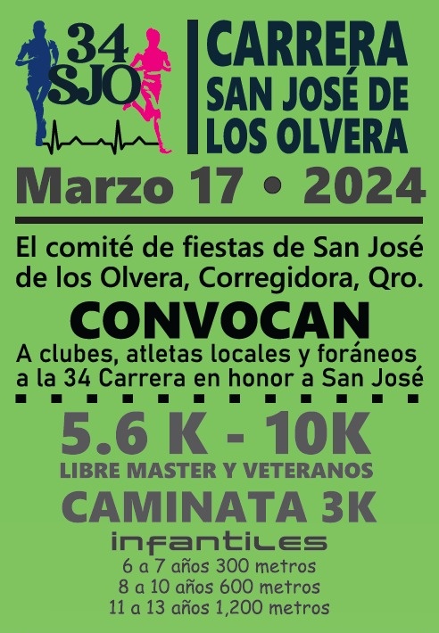 AQAqro's tweet photo. 34va Carrera San José de los Olvera 🏃🏽🏃🏻‍♀️¡Súmate! #SomosAtletas 

17 de Marzo 2024
📍 Calle Michoacán #30, San José de los Olvera.

¡Inscríbete! Convocatoria completa👇🏼
https://t.co/jTMPGAM0d2 https://t.co/gG8K2h8ijo