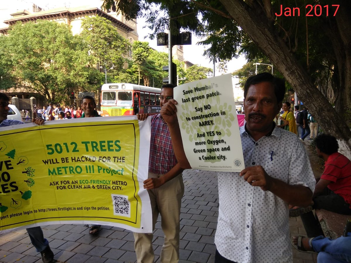 Memories from 7 years ago 

And 7 years later....
Mumbai Metro3 Route has no trees; and no Metro too