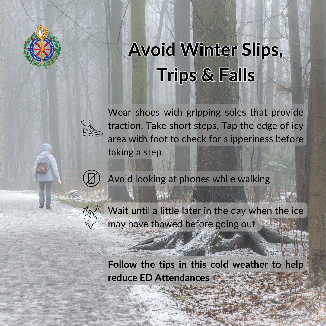 Accidents resulting from cold and icy weather are leading to an increase in ED attendance, adding to pressure on the hospital system.🏥 Take care when out and please consider all available care options if you have an injury from a slip, trip, or fall.🥶 #WinterTips