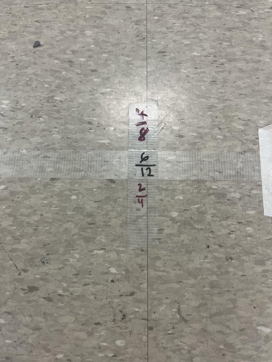 RoseHillRaiders's tweet image. Finding equivalent fractions is fun when you have a giant number line on the floor! #STEMpossible @TiffanyGreen08 @suptking @JMCSchools @JMCSSInnovation
