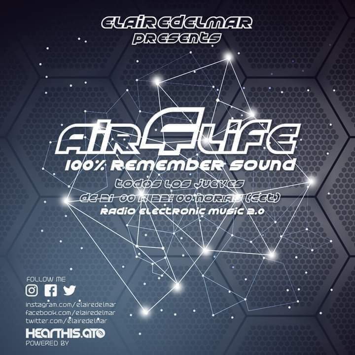 Hoy Jueves 11 de Enero del 2024 NUEVA EDICION DE AIR4LIFE 304 en Radio Electronic Music 2.0 !!!

Sera a Partir de las 21:00 Horas (CET) en Electronic Music 2.0 Radio

CANAL DE EMISION :

Electronic Music 2.0 Radio :
emradio20.es.tl

#elairedelmar #Trance #Tranceclassics