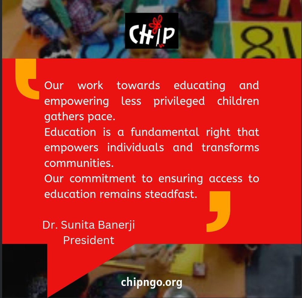 @sunitabanerji ma'am thank you for your message. 
#chipindia #chipngo #india #support #message