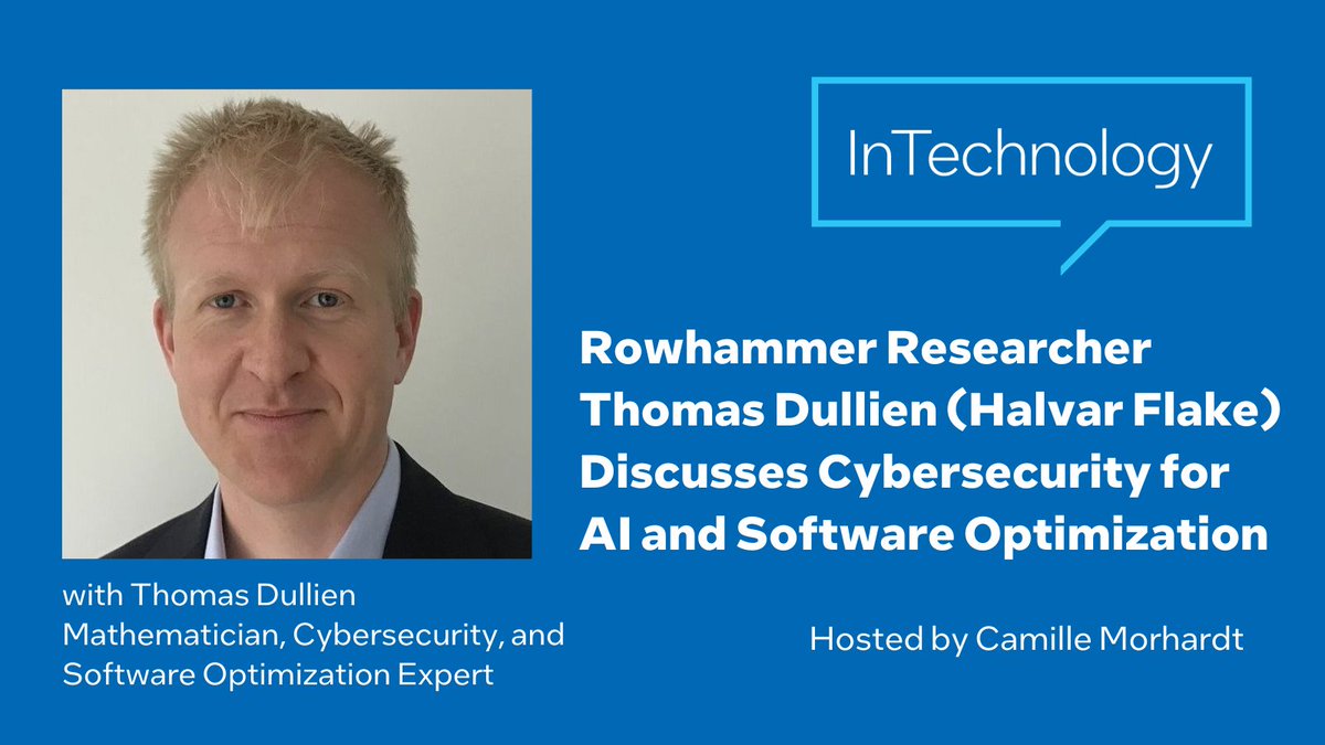 Did you know #LLMs might be very useful in #cybersecurity? Learn more from Thomas Dullien (@halvarflake) in this episode of #InTechnology with Camille @morhardt. Watch: intel.ly/47uAmco