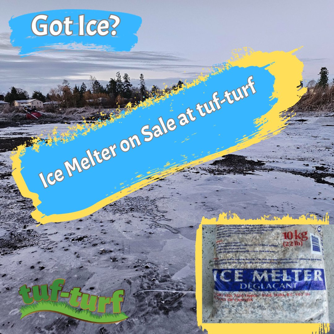 Got Ice? You Will.  My friends at tuf-turf have a special on Ice Melter. Check it out! tufturf.ca/specials/
#Saanich #Victoria #snow #ice #cold