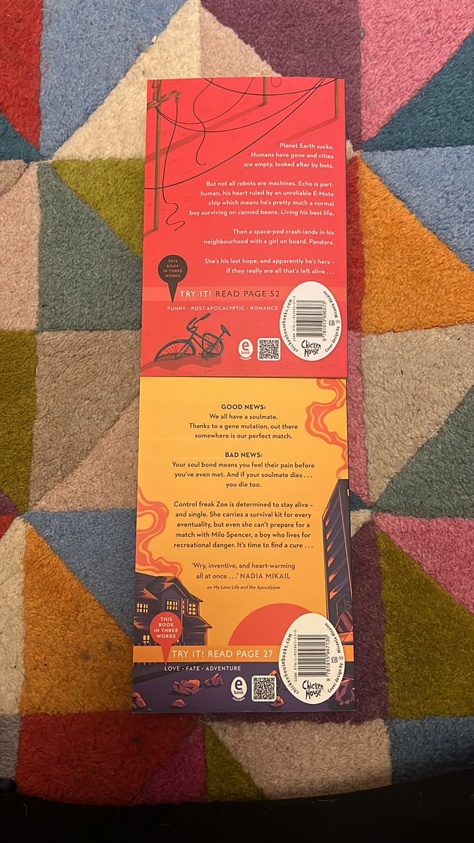 Melliver's tweet photo. This little orange book baby came today and they look so good together! Soulmates and Other Ways to Die, Out 14th March with @chickenhsebooks!

Soulmates: https://t.co/RB8DHUp4oW
Love Life: https://t.co/gKPOnPKgtf https://t.co/ky4iaGez4N