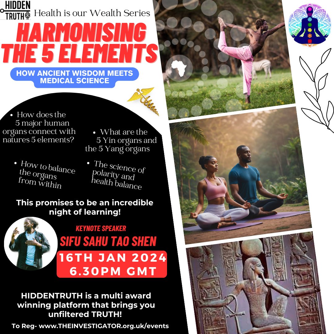 It’s time to Free Your Mind- we can only take you to the door, it’s for you to go through it! Nubian Tuesday will be dropping mental gems, reuniting us with the supreme mathematics of life, health and happiness.

Don’t miss this one! theinvestigator.org.uk/events