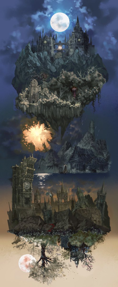 IvyJinna's tweet photo. #Bloodborne 
疊なる悪夢。
Traverse nightmare with me.
FINALLY! Click open this map and share it with your fellow wandering hunter! https://t.co/C3h4eYEgfF