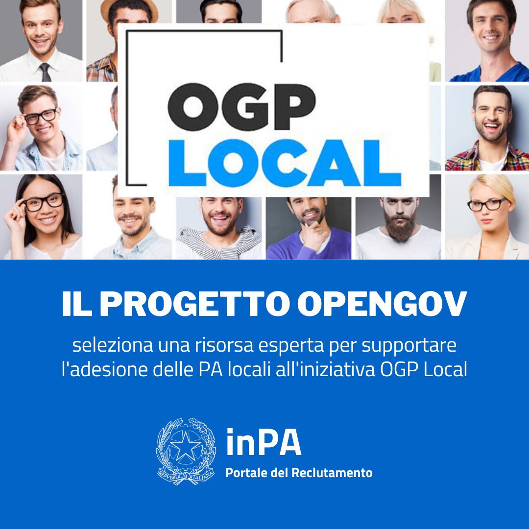 Nel Progetto #OpenGov, nell’ambito delle attività previste sulla Linea 3 "Tecnologia a supporto e percorsi pilota di open government", Formez seleziona 1 risorsa esperta in OGP Local.

⏰ Scadenza candidature: 15/01/24

Candidati all'avviso: inpa.gov.it/bandi-e-avvisi…
