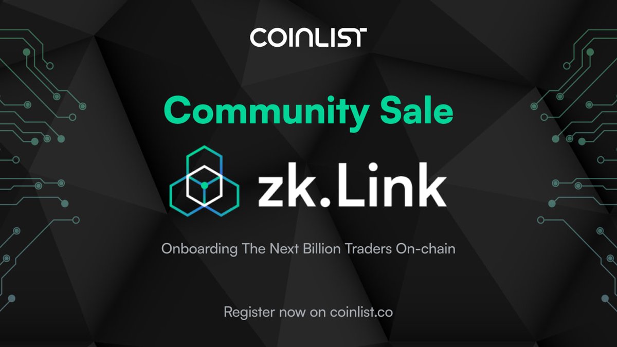 📢 Announcing the zkLink Community Token Sale on <a href="/CoinList/">CoinList</a>.

Dive into the details and discover the key benefits of holding ZKL tokens - your gateway to high performance ZK applications!

Register on CoinList now 🔗
coinlist.co/zklink?utm_sou…