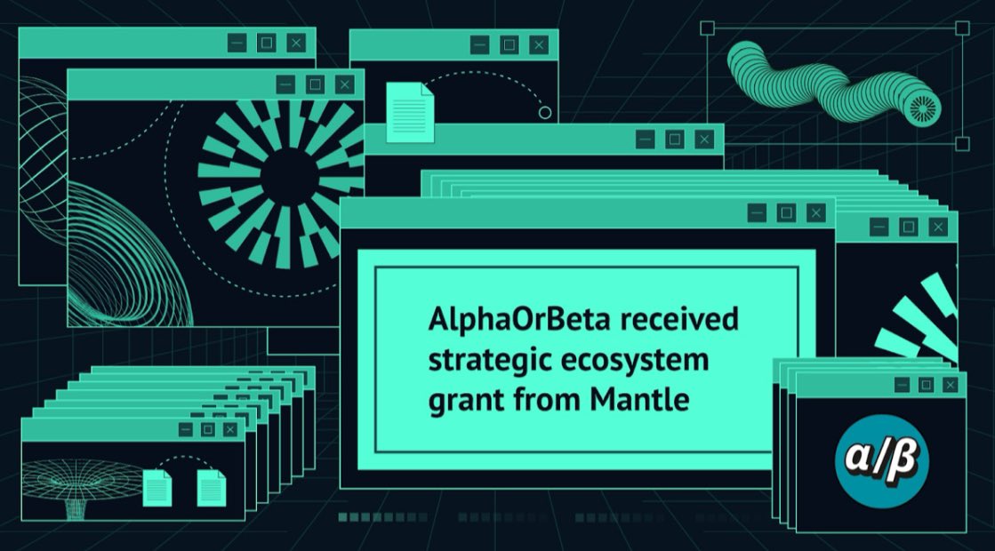 AlphaOrBeta (@alphaorbeta_fun) on Twitter photo 🌟 Exciting announcement: @AlphaOrBeta has secured a strategic ecosystem grant from Mantle Network <a href="/0xMantle/">Mantle Network</a> to redefine engagement in the opinion economy! Get ready for new features, strategic partnerships, and more as we transform user engagement with our Entertainment DApp. 🌟 Exciting announcement: @AlphaOrBeta has secured a strategic ecosystem grant from Mantle Network <a href="/0xMantle/">Mantle Network</a> to redefine engagement in the opinion economy! Get ready for new features, strategic partnerships, and more as we transform user engagement with our Entertainment DApp.