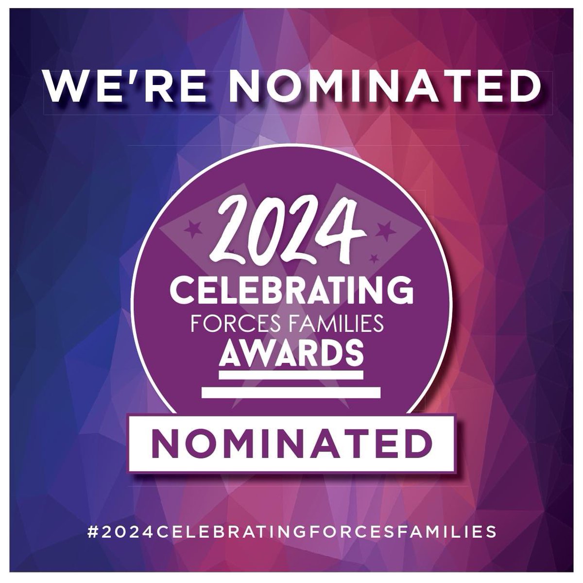 We're delighted to announce that we have been nominated as Family Charity of the Year at the @cffawards! We are so proud of the work we do across the UK and overseas supporting women in the military community through music-making #2024celebratingforcesfamilies