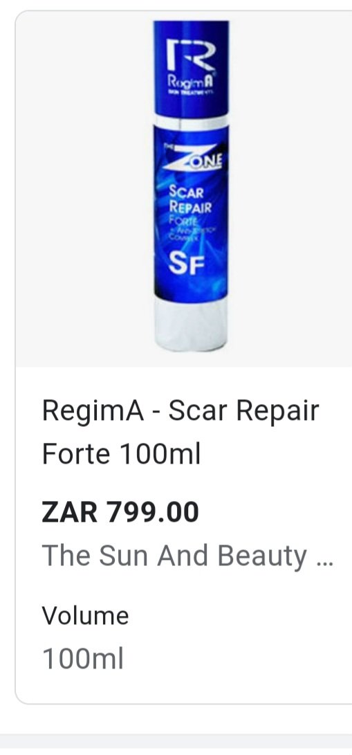 Ek gebruik nou al n maand hierdie scar repair en dit voel asof dit nie help nie....sug. Mens sou dink teen die prys moes dit wonderwerke verrig.
