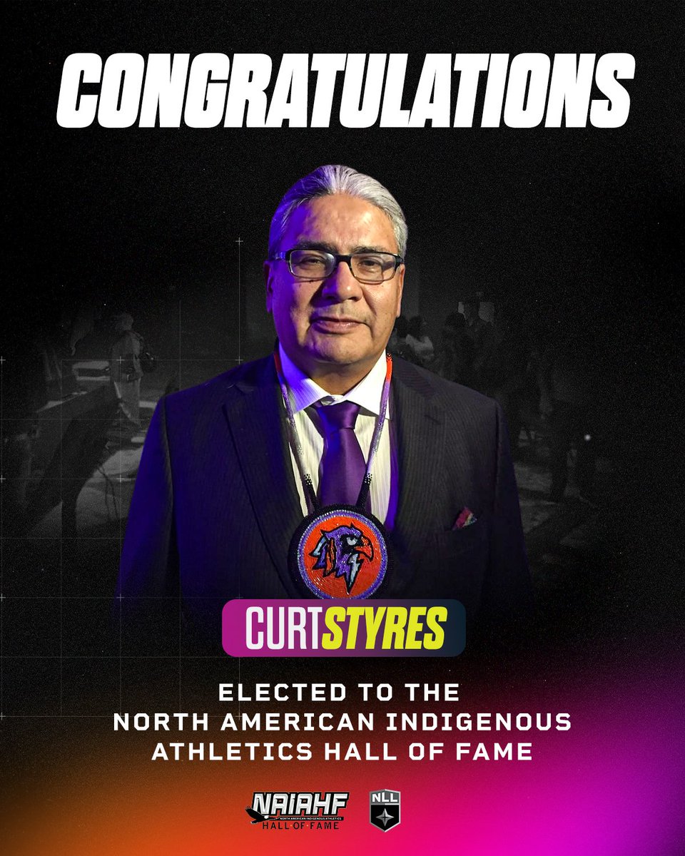 NLL's tweet image. The NLL sends its congratulations to Curt Styres!

The Owner and General Manager of the Halifax Thunderbirds has been elected to the NAIAHF Class of 2024.