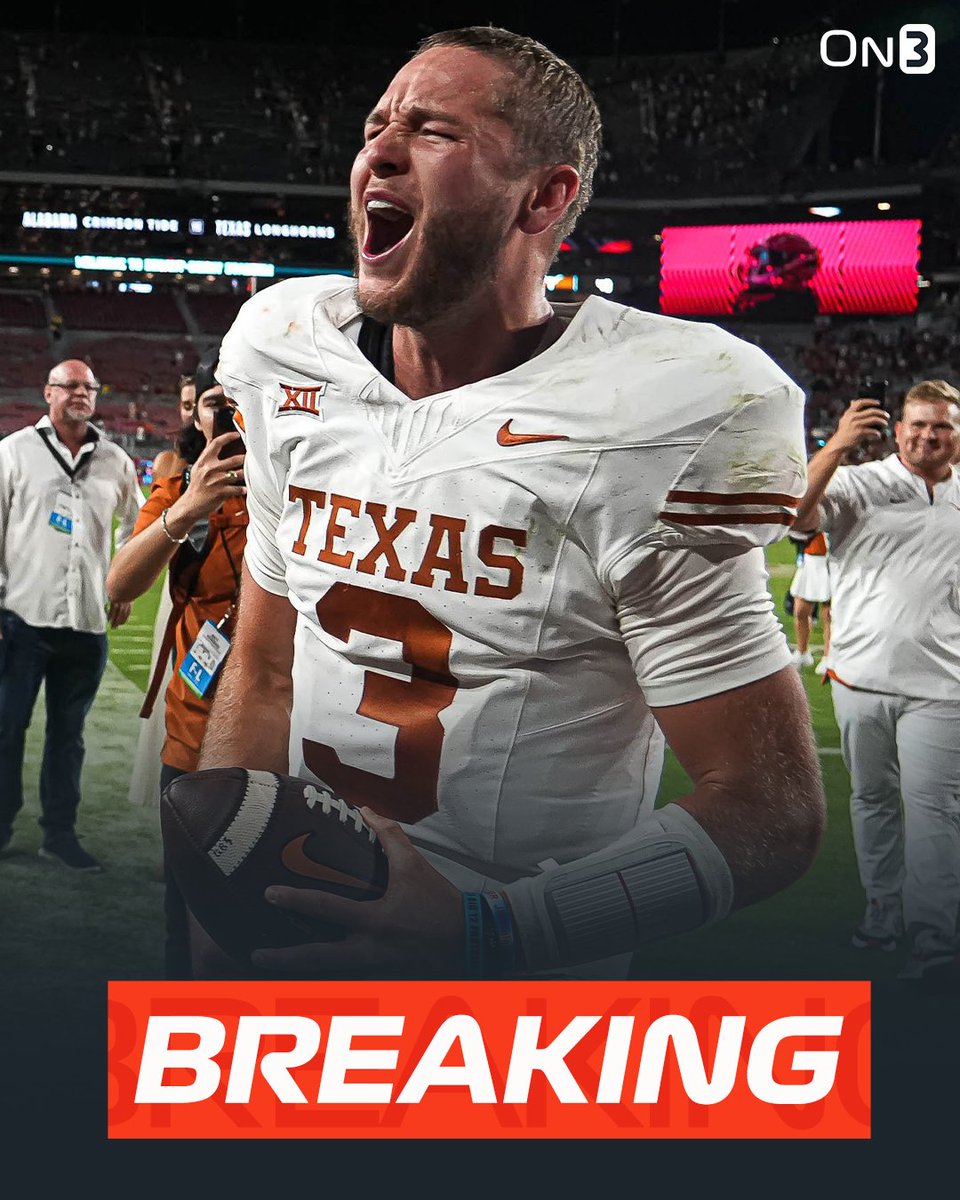 On3's tweet photo. BREAKING: Texas QB Quinn Ewers will return for the 2024 season🤘

https://t.co/cucIuDiPFP