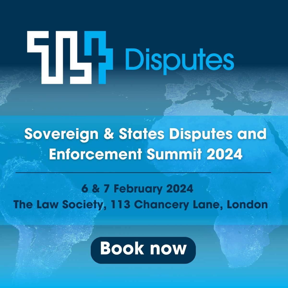 Less than 1 month to go until Sovereign &amp; States Disputes and Enforcement Summit 2024, taking place at the Law Society, London, on the 6th and 7th February 2024!

Take advantage of our reduced rate and save £100 if you book by Friday, 19th January - hubs.ly/Q02g8jQf0