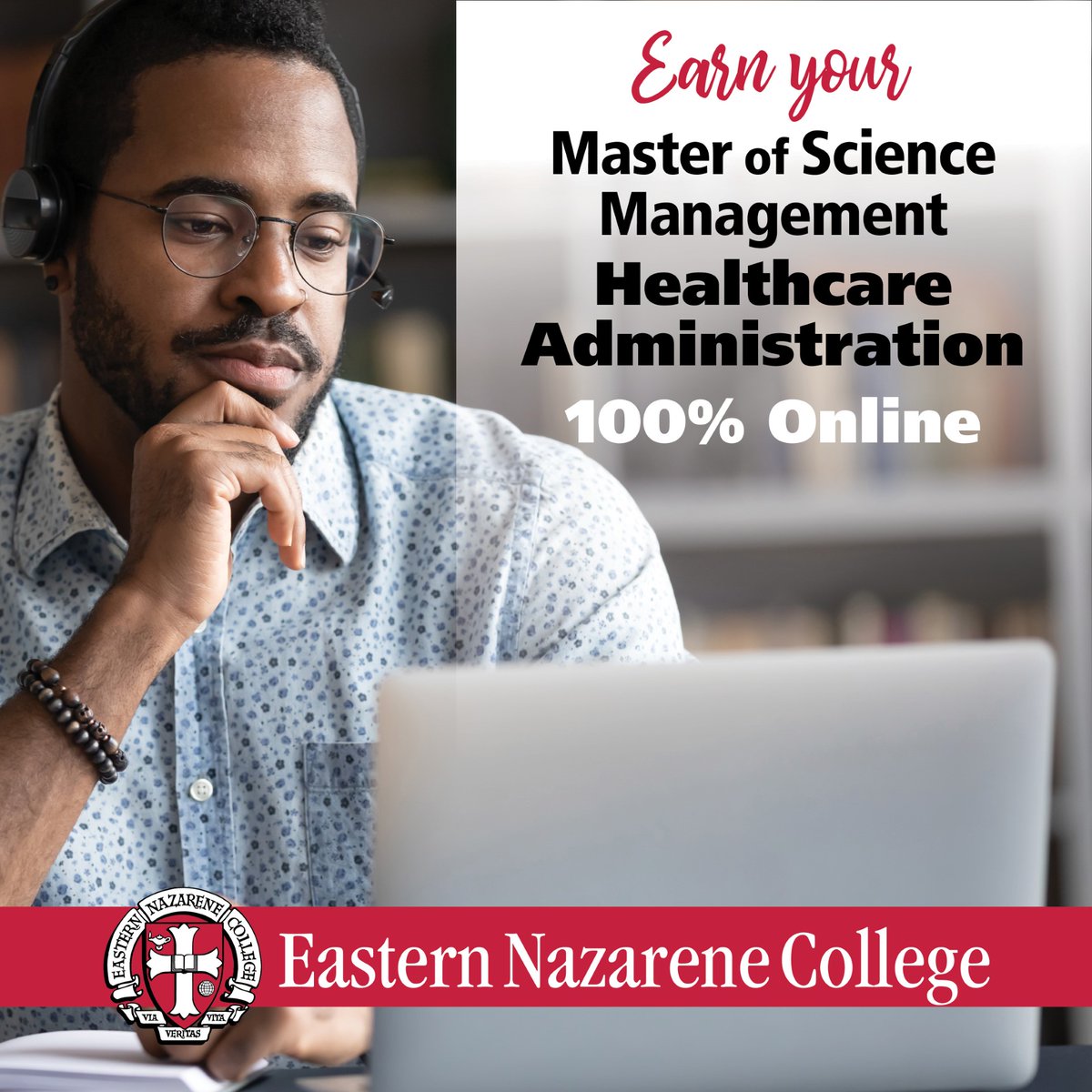 EasternNazarene's tweet photo. Earn your Master’s in Healthcare Administration with 𝗘𝗡𝗖 𝗢𝗻𝗹𝗶𝗻𝗲! Discover the convenience of 100% online learning without having to sacrifice a quality education. Learn more and apply today at https://t.co/ntceIafcpB! https://t.co/HIXZcN361n