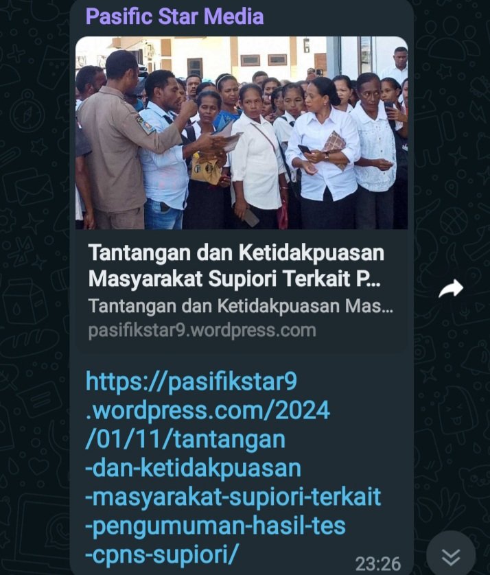 PaceBlazing's tweet photo. Kekecewaan masyarakat kabupaten Supiori Papua terkait hasil tes honorer Eks K2 kabupaten Supiori dan PPPK kabupaten Supiori tahun 2023/2024 https://t.co/LPJi0TvzdU