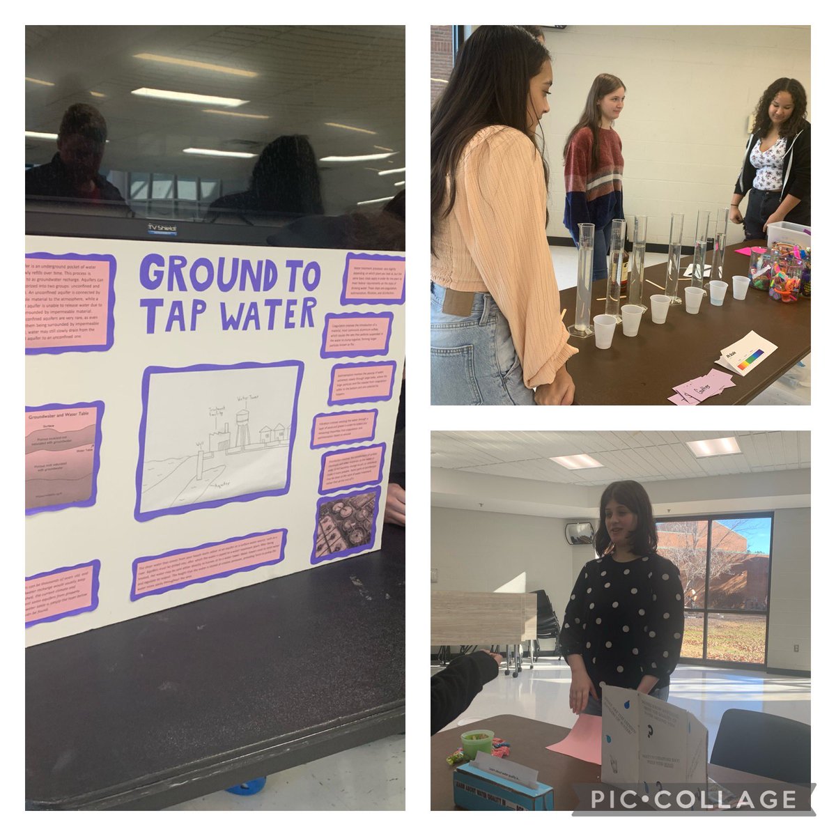 Exciting water presentations during lunch by Ms. Morrissey’s Phys/Chem students.