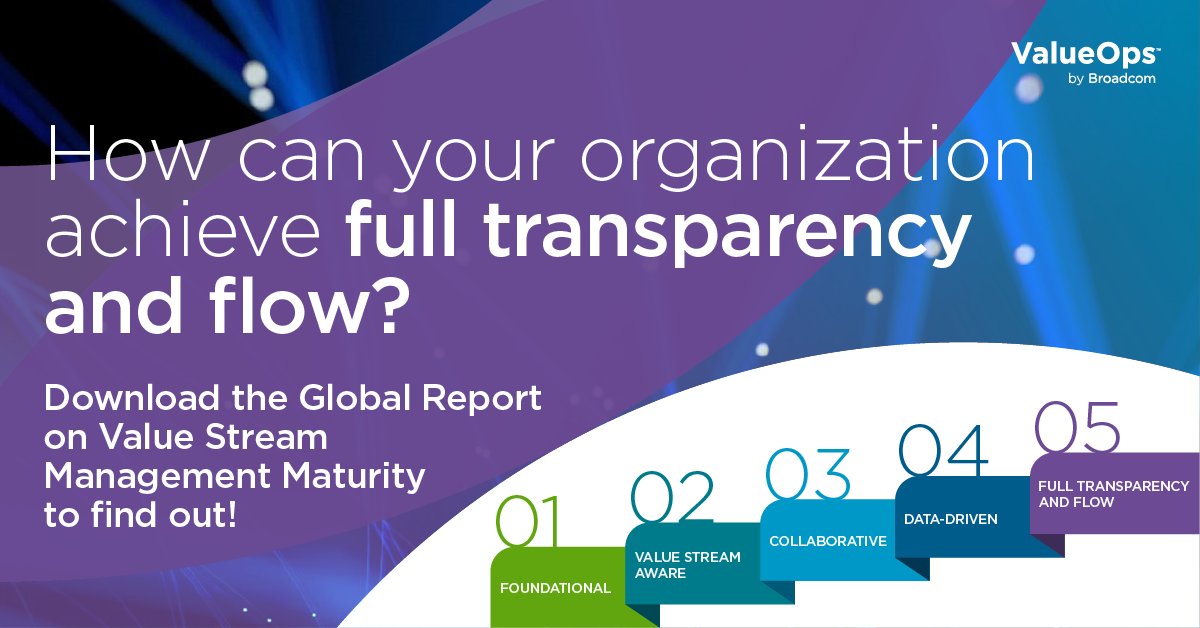 Revolutionize your organization's approach to #ValueStreamManagement. Download this Global Report on Value Stream Management Maturity to discover: ✅ Practical Insights ✅ Actionable Guidance ✅ Broadcom's Support tinyurl.com/2p95a6ac #ValueOpsVSM