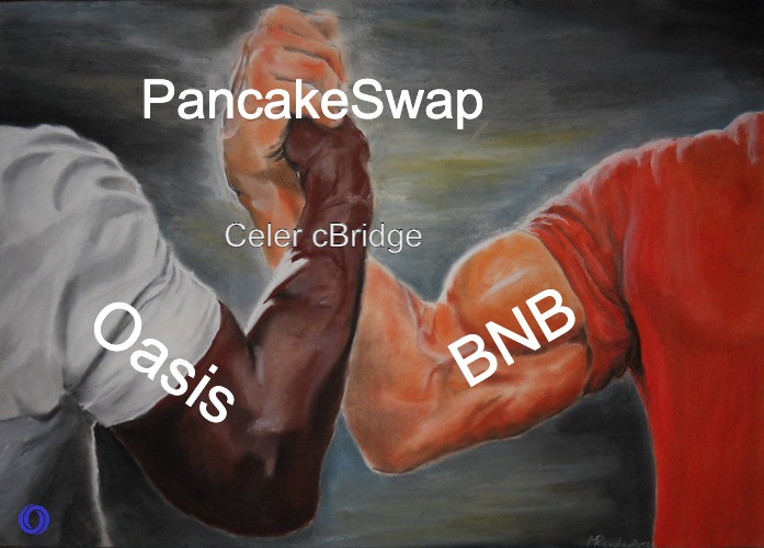 wROSE is now on <a href="/PancakeSwap/">PancakeSwap</a> (thanks to <a href="/CelerNetwork/">CelerNetwork</a>'s cBridge!), bringing together the Oasis and @BNBChain ecosystems

lfg 🩵