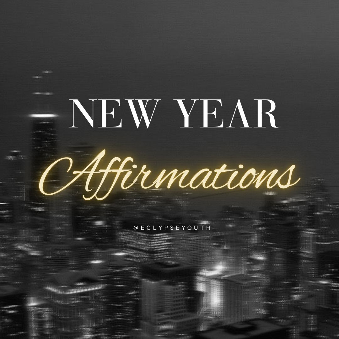 eclypseyouth's tweet photo. Take the pressure off of achieving every new year resolution and take a moment this year to say these affirmations to yourself
#affirmations #newyear #goalsetting #2024 #2024goals #youthminds #mentalhealth #wellness #confidence #selfworth #selflove https://t.co/MlKEv6npEl