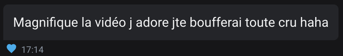 Apparement ma derni&egrave;re vid&eacute;o personnalis&eacute;e a bien plu :3 https://t.co/JGrtF5Vu3k