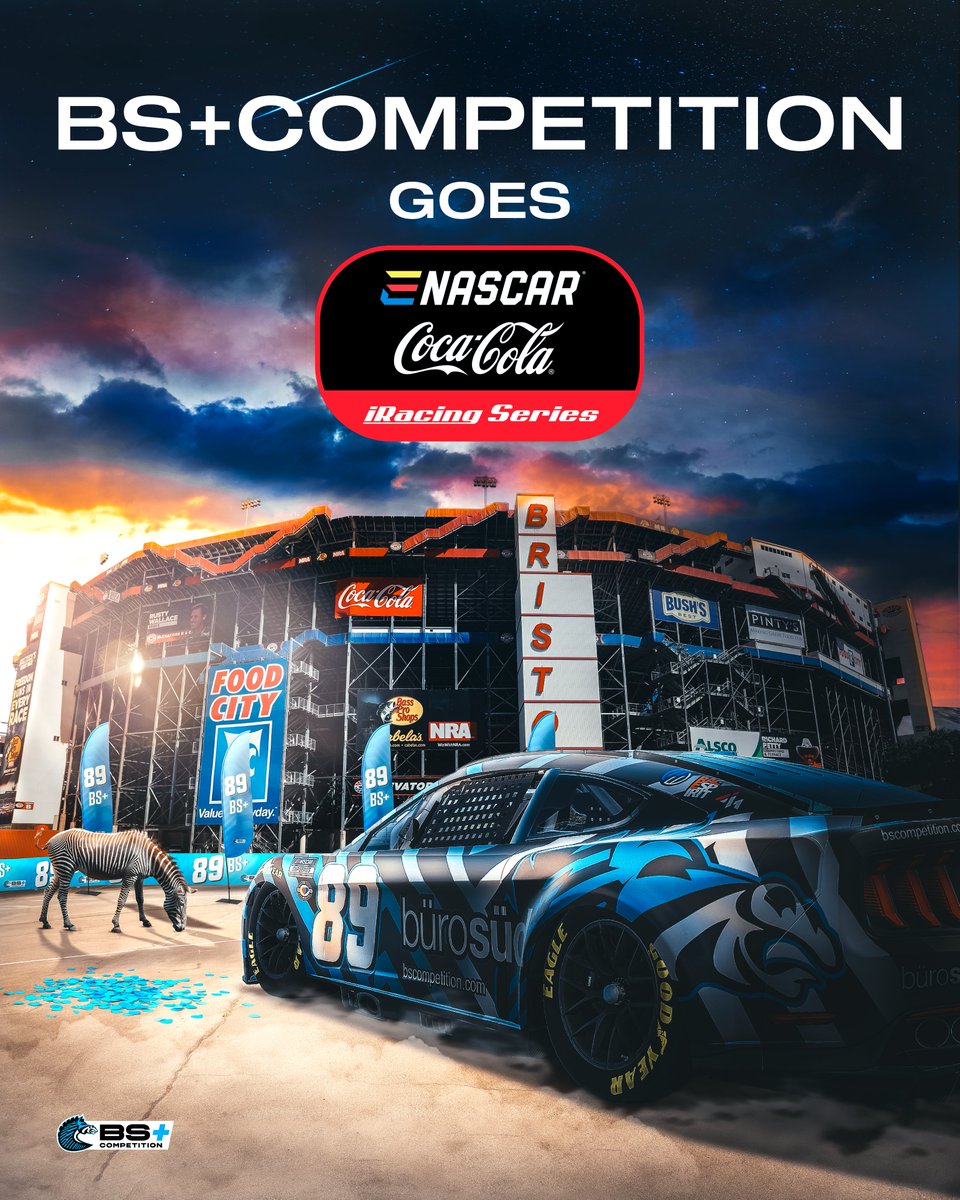 BScompetition's tweet photo. A NEW CHALLENGE FOR THE 🦓

#BSCOMPETITION | #SimRacing | @ENASCARGG | @iRacing | #eCCiS