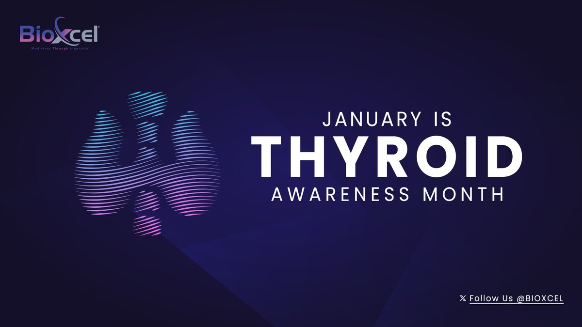 BioXcel's tweet photo. Elevating awareness for Thyroid Awareness Month! Did you know that over 20 million Americans are affected by thyroid disorders? Let's unite to spread knowledge, support, and hope.  Know more: https://t.co/DDISNiva6A
@AmThyroidAssn
#ThyroidAwareness #KnowYourNumbers https://t.co/Qm7Y9KoNEZ