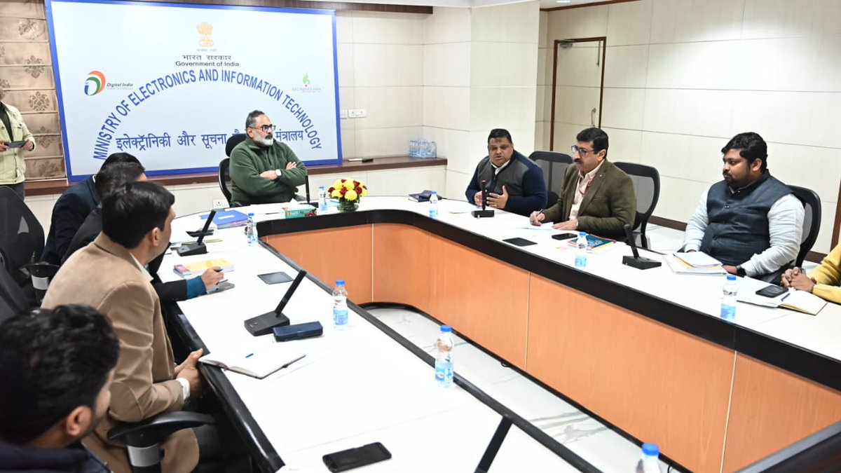 _DigitalIndia's tweet photo. Digital India Dialogues chaired by MoS @Rajeev_GoI held with @NCPCR_ & Social Media Intermediaries on January 11, 2023.
Focused on the objective of making the internet #SafeNTrusted for children, MoS @Rajeev_GoI urged the platforms to have ZERO tolerance against Child sexual abuse material #CSAM and encouraged them to create more positive content that will help children’s well-being & growth.
#DigitalIndia #OSTA #IndiaTechade @GoI_MeitY