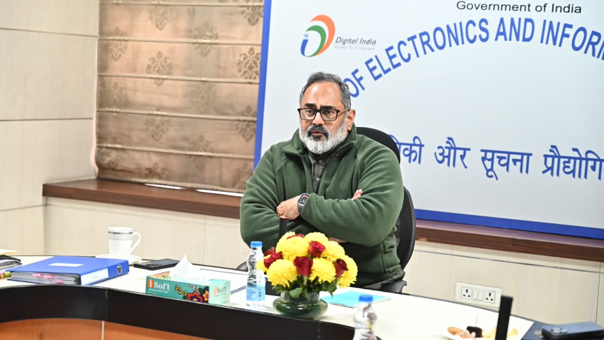 _DigitalIndia's tweet photo. Digital India Dialogues chaired by MoS @Rajeev_GoI held with @NCPCR_ & Social Media Intermediaries on January 11, 2023.
Focused on the objective of making the internet #SafeNTrusted for children, MoS @Rajeev_GoI urged the platforms to have ZERO tolerance against Child sexual abuse material #CSAM and encouraged them to create more positive content that will help children’s well-being & growth.
#DigitalIndia #OSTA #IndiaTechade @GoI_MeitY