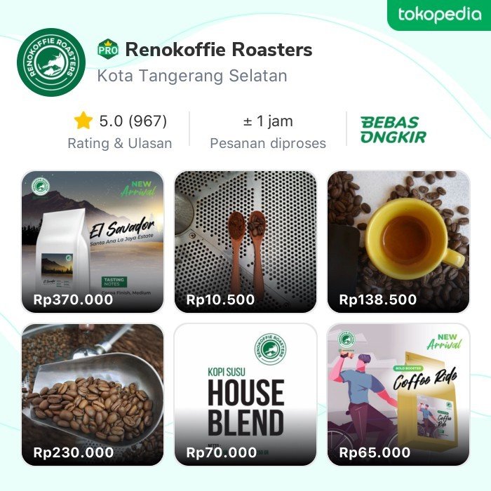 Yuk, cek produk menarik dari Toko Renokoffie Roasters di <a href="/Tokopedia/">Tokopedia</a>! tokopedia.link/oHraeHzYgGb