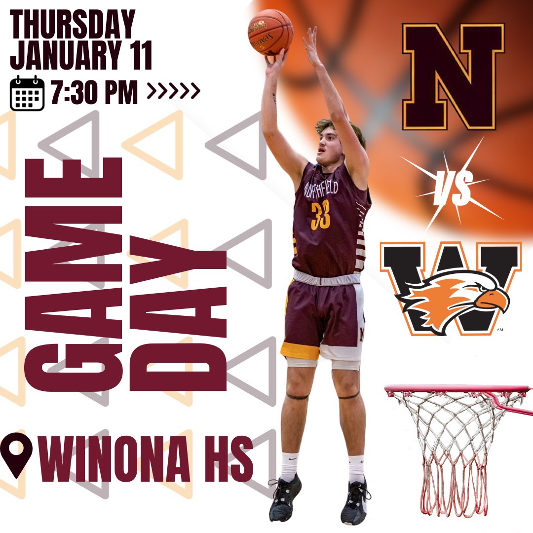 NorthfieldHoops's tweet photo. Gameday! The Raiders are at Winona tonight to take on the Winhawks! Game starts at 7:30pm. Go Raiders! 🔥🔥 https://t.co/zUukpXeq2c