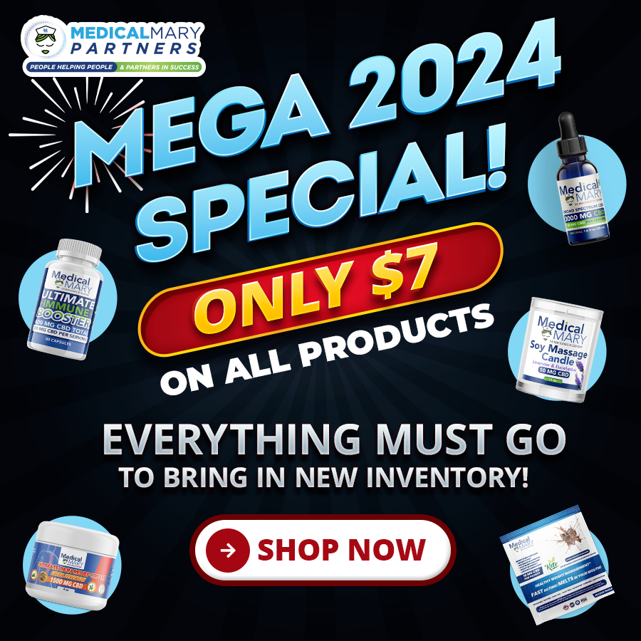 MedicalMaryCBD's tweet photo. For a limited time, all our products are now available for just $7 each! 💥Don't miss out on this amazing offer as we make room for new inventory. Visit https://t.co/60OAwrizfR

#ExcitingAnnouncement #IncredibleDeals #TransformationalBenefits #WellnessCompanion #NewYearSpecial https://t.co/eVQz63Jakx