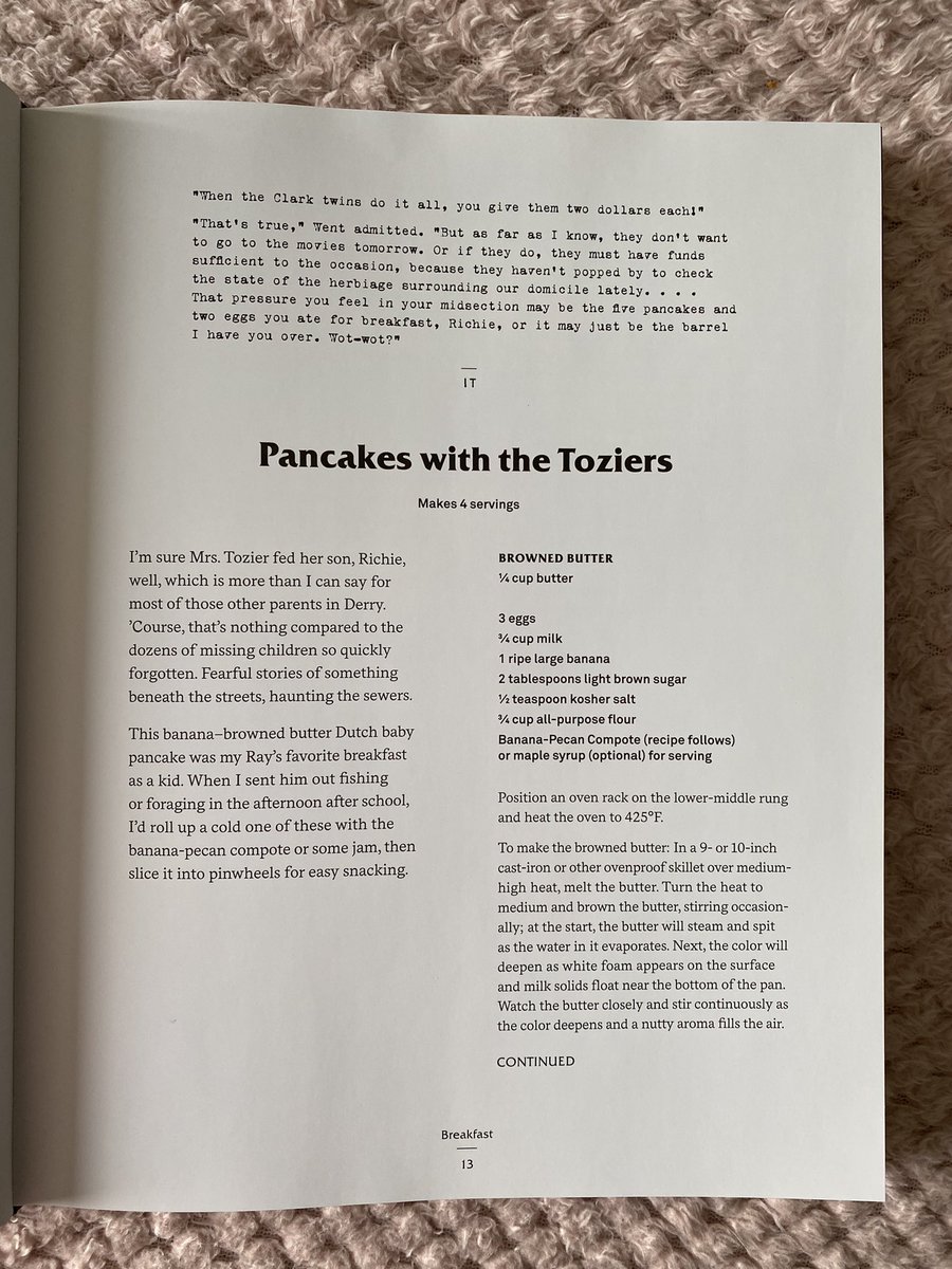 NewKedsOnBlock's tweet photo. Here are all the IT recipes! I’m a huge fan of King in general so I will be cooking EVERYTHING. The food in here looks amazing 😍 https://t.co/zKyjKEEBCJ