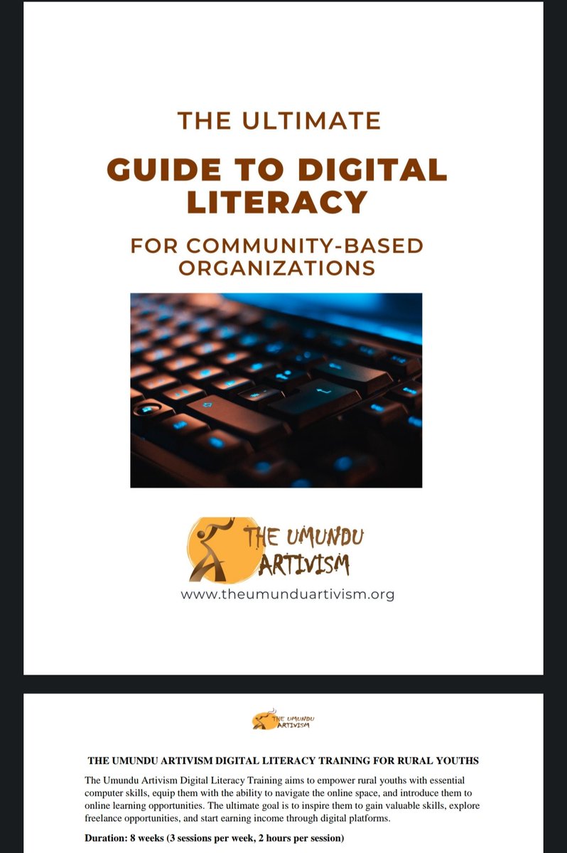 umunduartivism's tweet photo. We are in the process of customizing our digital literacy guide to fit the unique needs of our community while ensuring it's at per with the current global trend. 

#DigitalSkills #DigitalLiteracy #DigitalArt https://t.co/Ps1Yp1S1a4