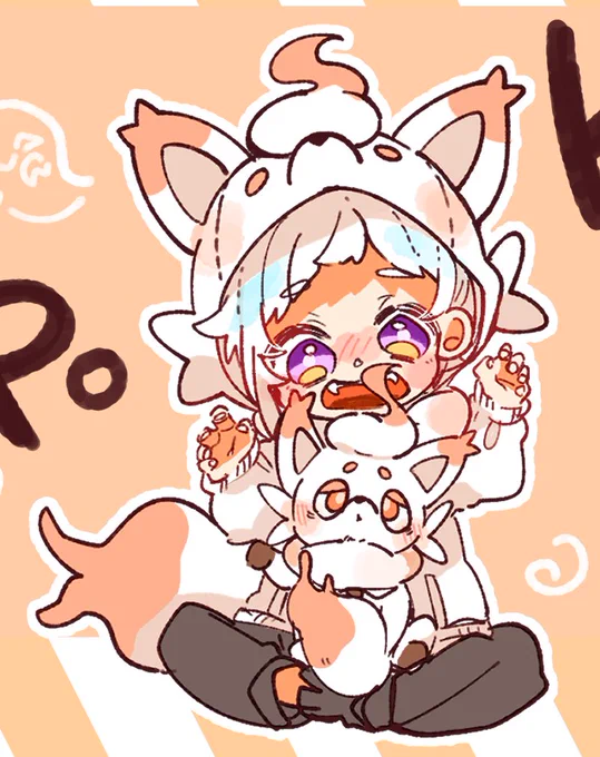 過去に描いて気に入ってるpkmnパーカーの新旧双黒でも見て 