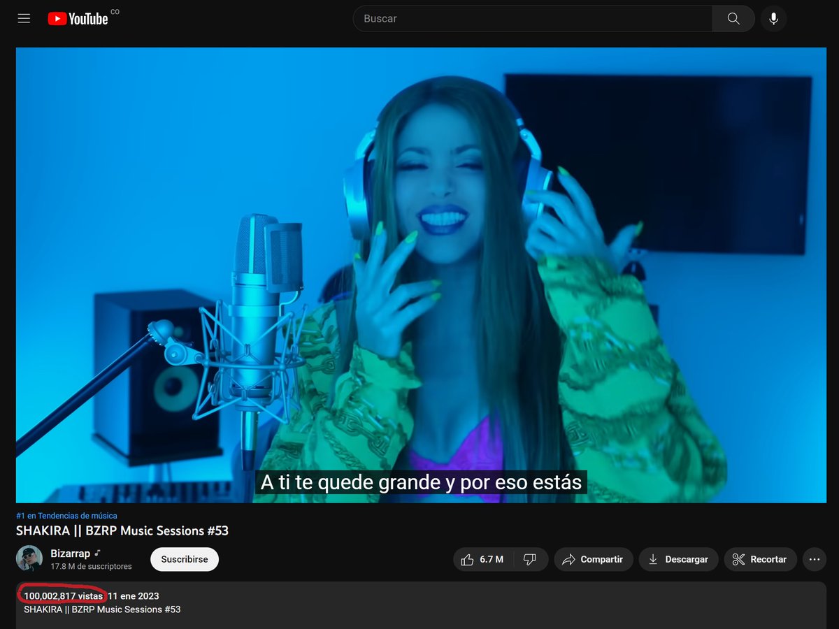 ObeliskoA's tweet photo. Hace 1 año Shakira rompió el Internet con su canción venganza junto a Bizarap: SHAKIRA BZRP Music Sessions #53 #MS53 😎 https://t.co/xMIZn9svYJ