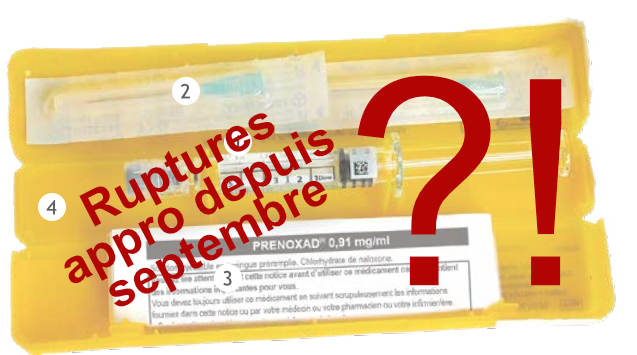 #overdose &amp; #naloxone : Depuis septembre <a href="/Ethypharm/">Ethypharm</a> est en rupture d'approvisionnement de #Prenoxad, forme injectable ⁉️
 Stock de dépannage épuisé pour les #CSAPA &amp; #CAARUD.
👉 Les #naloxones en Spray nasal sont disponibles pour les usagers &amp; structures : #Nyxoid &amp; #Ventizolve