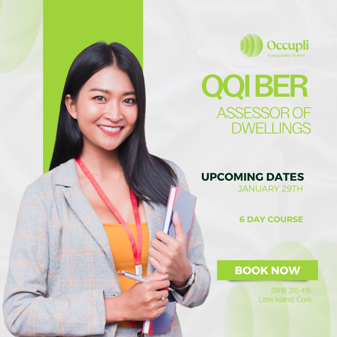 occupli_'s tweet photo. Join us for our upcoming QQI BER Assessor of Dwellings course, taking place this January 29th!

To check if you're eligible for funding, get in touch today at 0818 315 415
 https://t.co/p9NsrR01Fj 
#occupli #puttingsafetytowork #ber https://t.co/zdA4Xd3y2H