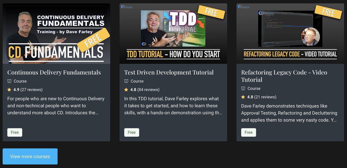 davefarley77's tweet photo. Start your year by learning new modern software engineering techniques.

FOR FREE

Explore my catalogue of free learning material on my online course site 👉 https://t.co/Kfx2SFJCcu https://t.co/NyWtGmiatP