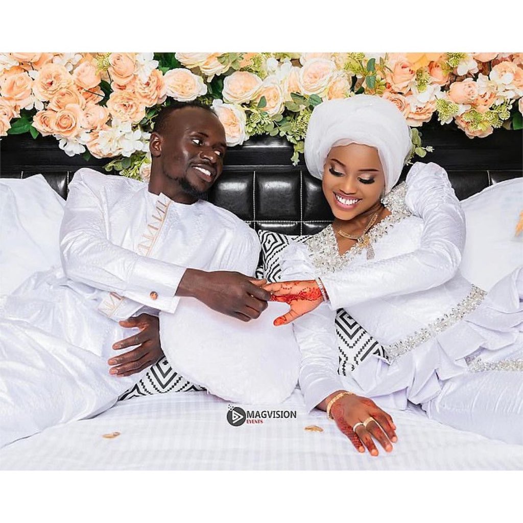 FilaniJide's tweet photo. Two years after saying he will marry ‘a woman who prays very well and isn’t on social media’, Footballer Sadio Mane marries his longtime girlfriend https://t.co/ouWkCbY2bo
