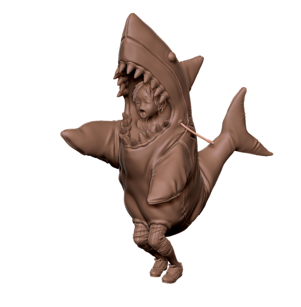 ichiichi04's tweet photo. ちなみに、新作の恵比寿はこんな感じです。
全高80mmくらいのミニフィギュアです。
平和シャークス！！

#WF2024W #ドロヘドロ #dorohedoro https://t.co/gVT1HWosYa