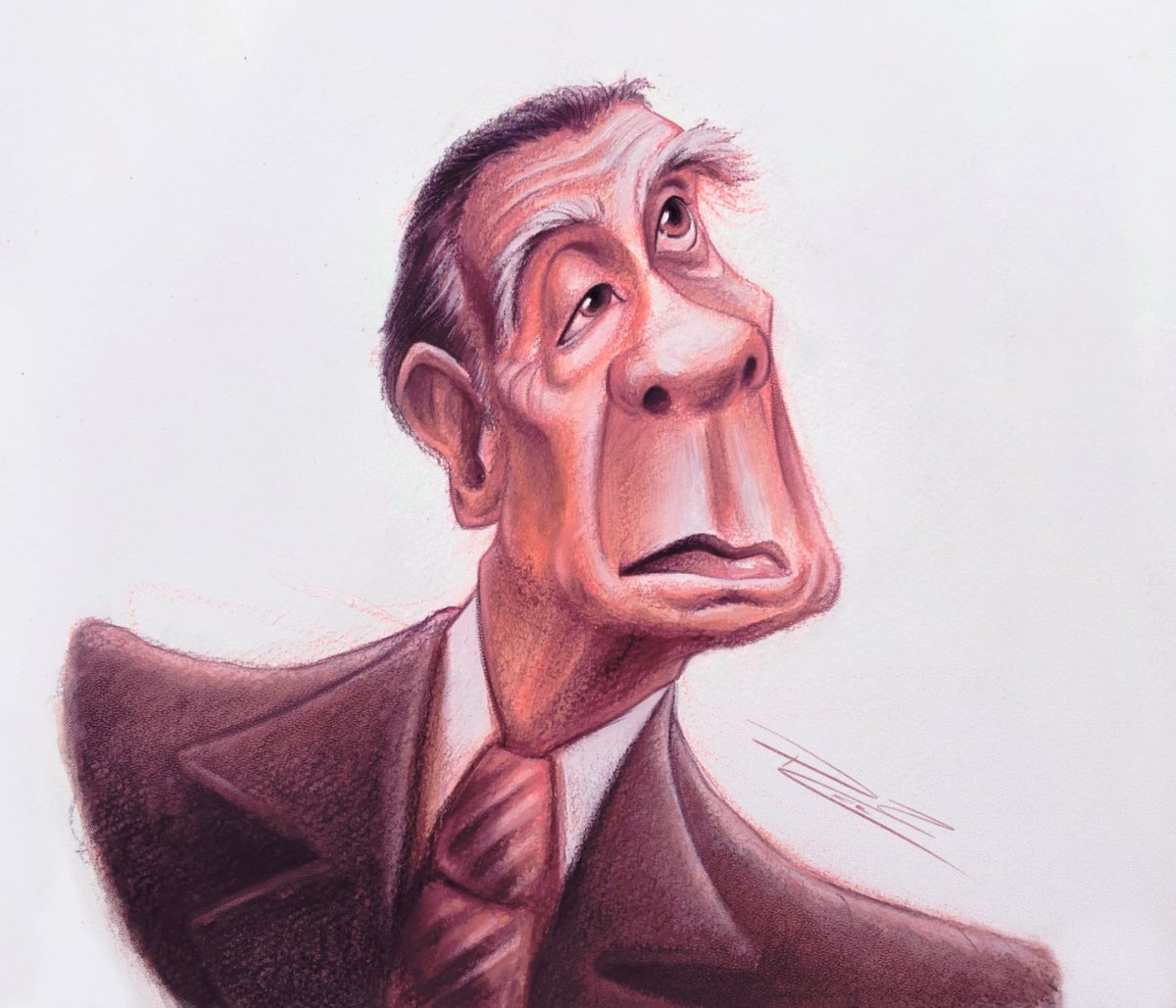 Periodista: ... ¿y del amor entiende, Borges? 
Borges: Sí. Desgraciadamente, sí. 
Periodista: ¿Cómo desgraciadamente?
Borges: Porque desgraciadamente pienso que trae más pesares que placeres. Ahora claro que la felicidad que da el amor es tan grande que más vale ser desdichado